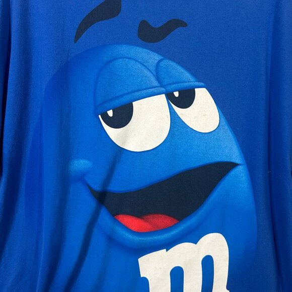 Blue M&M Candy Men's T Shirt Size 2XL 100% Cotton GUC - Picture 3 of 11